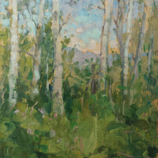 Diana Armfield oil painting Aspen Trees Wyoming