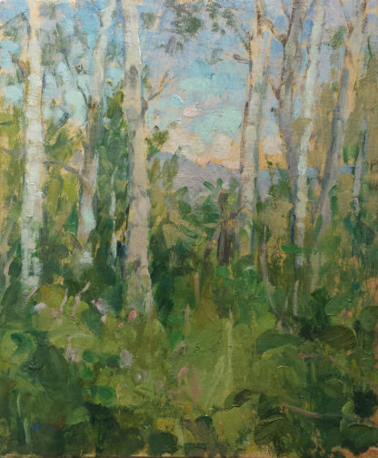 Diana Armfield oil painting Aspen Trees Wyoming