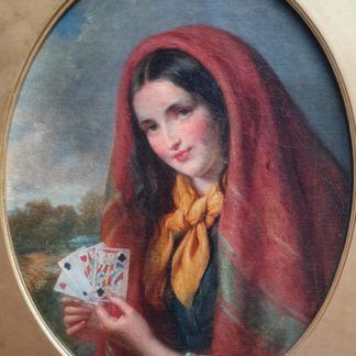 Edward Hughes oil painting of a Fortune Teller