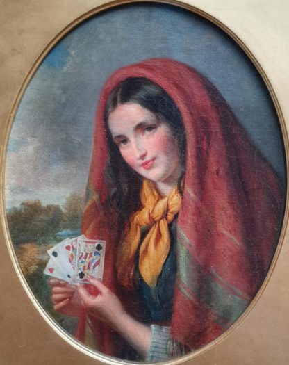 Edward Hughes oil painting of a Fortune Teller