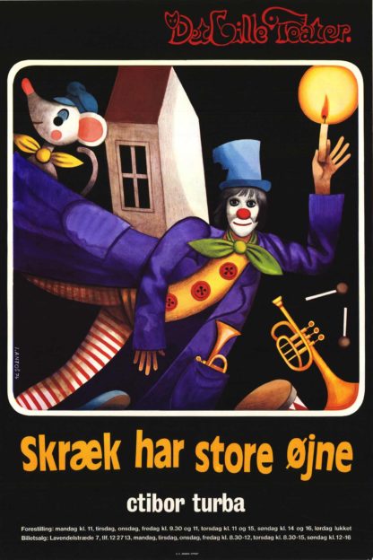 Det Lille Theatre vintage poster