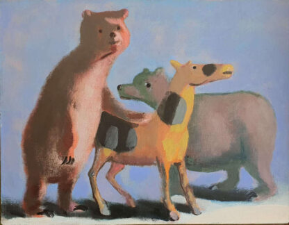 Charles Williams PRWS, NEA (b.1965) - 'Herd', oil on canvas.