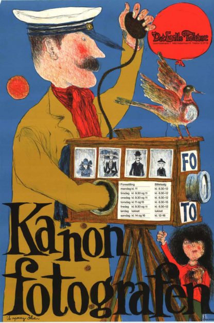 'Kanon Fotografen' - Vintage Danish Theatre Poster, Det lille Theatre c.1970s