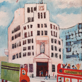 Simeon Stafford (b.1956) - BBC Building London oil painting