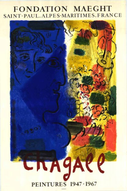 Marc Chagall (1887-1985) - 'Peintures 1947-1967', poster for the Exhibition at Fondation Maeght