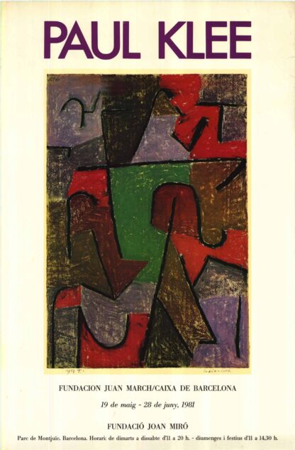 Paul Klee Poster for the Exhibition at Fundacion Juan March