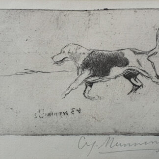 Sir Alfred Munnings etching