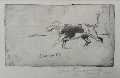 Sir Alfred Munnings etching