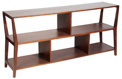 Modernist low open bookcase