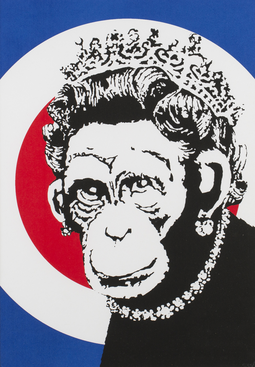 BANKSY (b.1974) Monkey Queen Tim Williams Fine Art