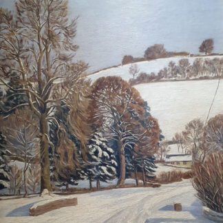 Ann le Bas - Exmoor Winter Landscape oil painting