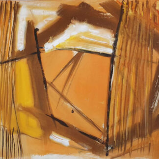 Sir Terry Frost - Orange, Brown & Black, acrylic on paper, 1955