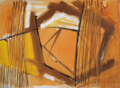 Sir Terry Frost - Orange, Brown & Black, acrylic on paper, 1955