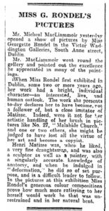 Georgette Rondel - Irish Times, 1941