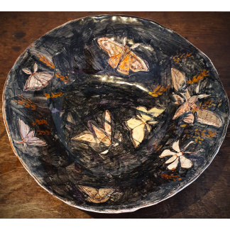 Jacqueline Leighton Boyce - 'The Lavender at Night', glazed earthenware ceramic.