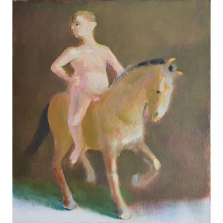 Charles Williams PRWS, NEA (b.1965) - 'Horseman V2', oil on canvas.