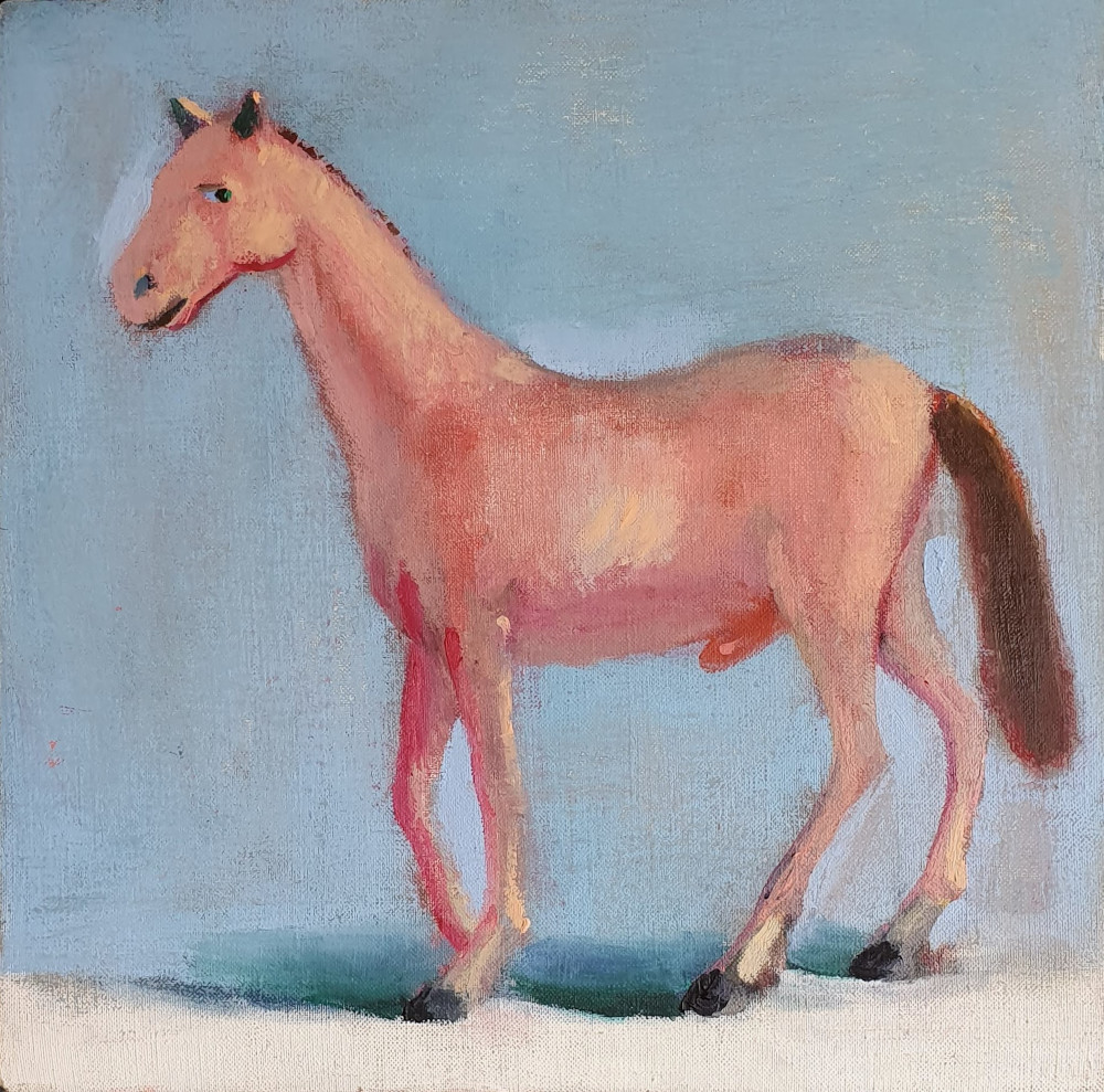Charles Williams PRWS, NEA (b.1965) - 'Pink Horse V2', oil on canvas.