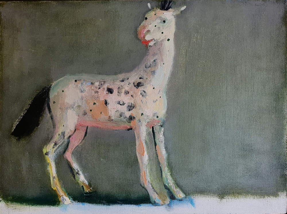 Charles Williams PRWS, NEA (b.1965) - 'Speckled Horse V2', oil on canvas.