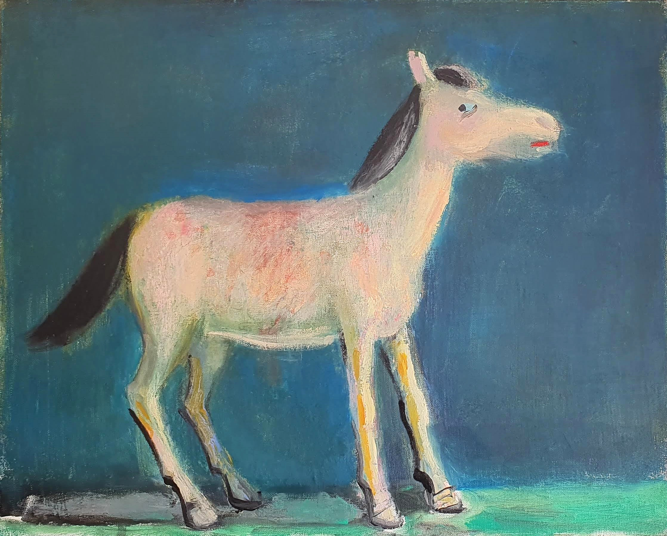 Charles Williams PRWS, NEA (b.1965) - 'Blue Horse', oil on canvas.