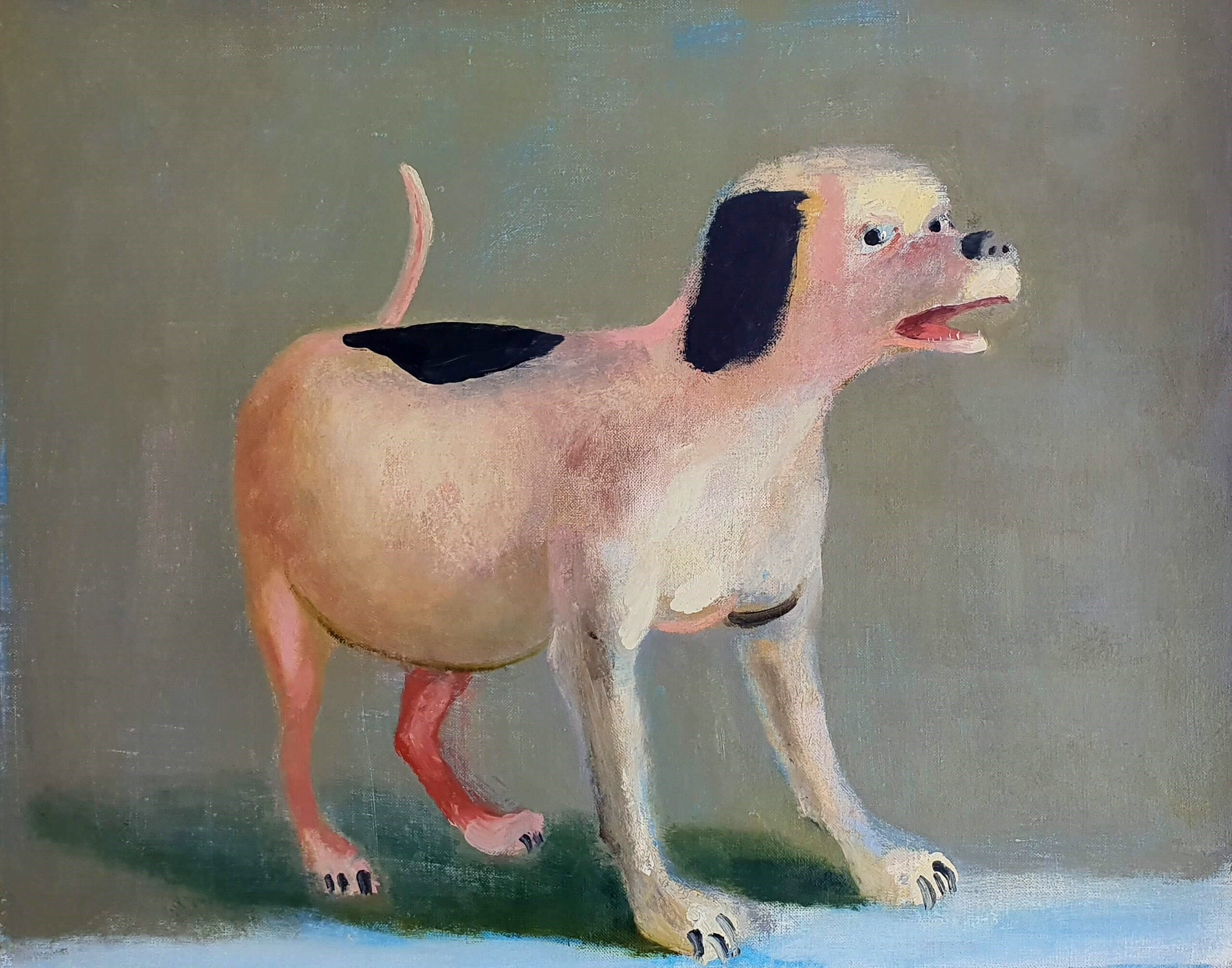 Charles Williams PRWS, NEA (b.1965) - 'Happy Little Dog', oil on canvas.
