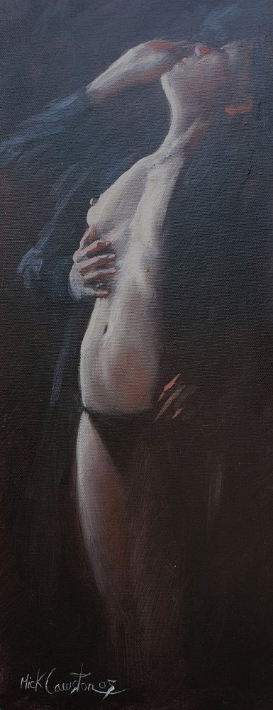 Mick Cawston - 'Mick with Female Nude', oil on canvas.