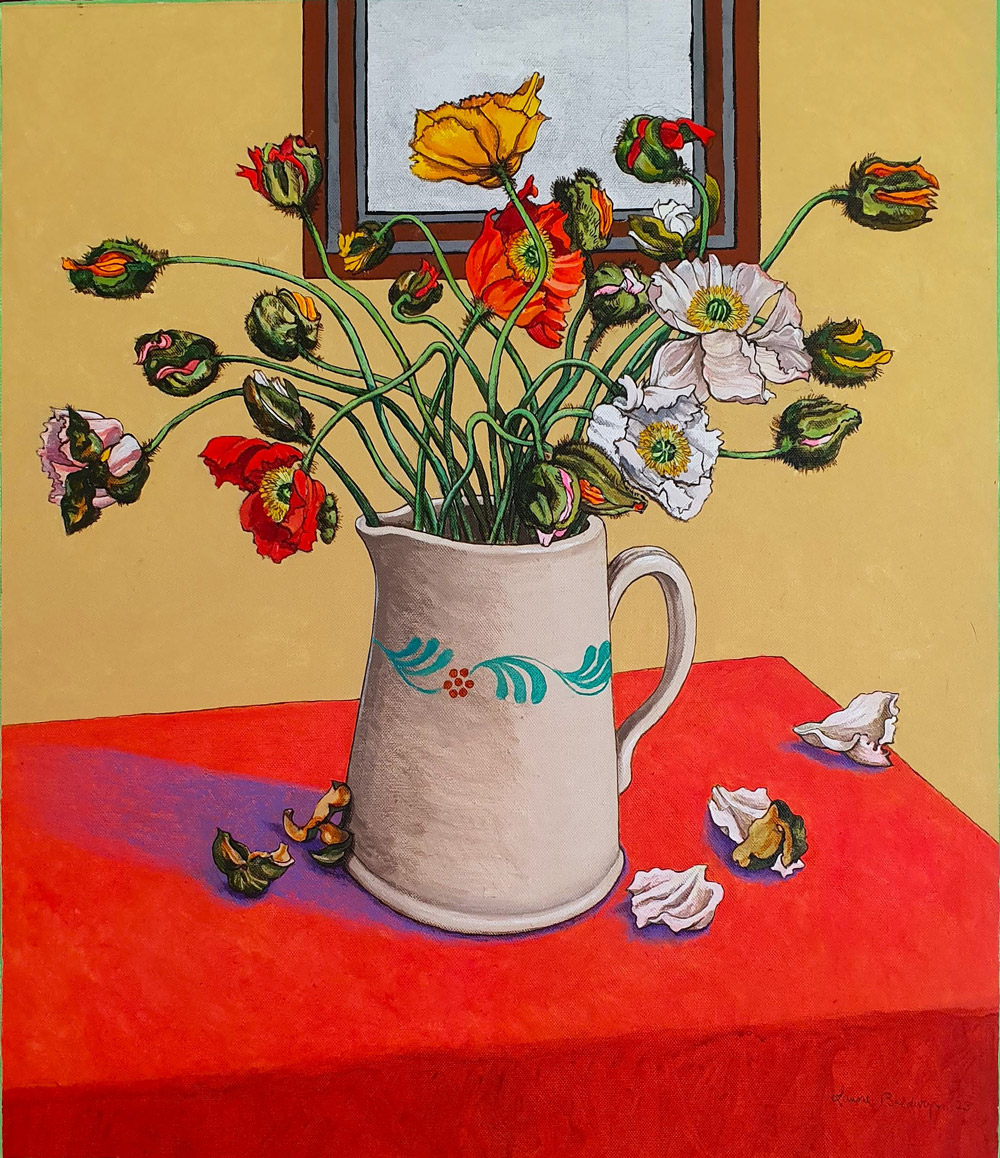 Lawrie Baldwyn (b.1942) - 'Icelandic Poppies', acrylic on canvas.