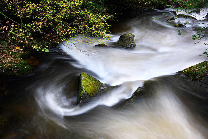 Photograph by Mark Asprey of Blackpool on the East Lyn River