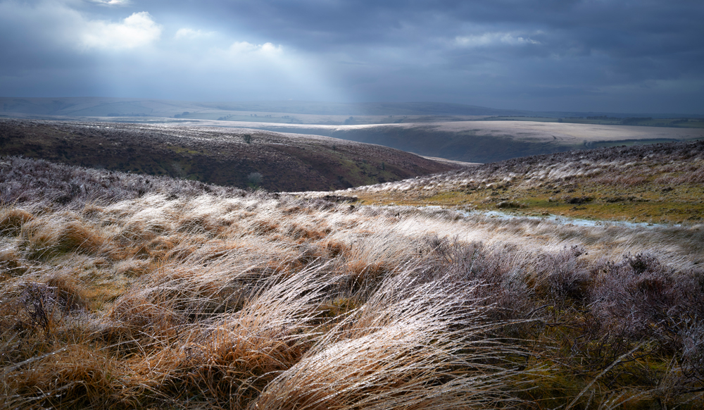 Landscape photograph by Mark Asprey depicting a winter landscape in the Exmoor National Park