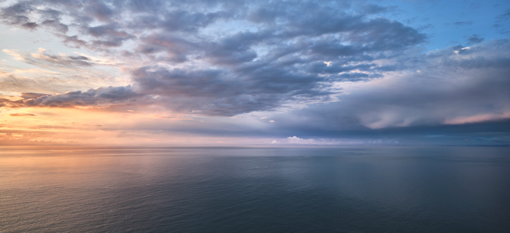 Colour photograph by Mark Asprey of Storm Clouds over Wales.