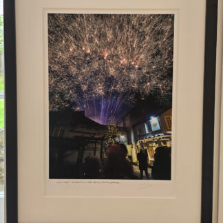 Photograph of fireworks on New Year's Eve, Lynton, North Devon.