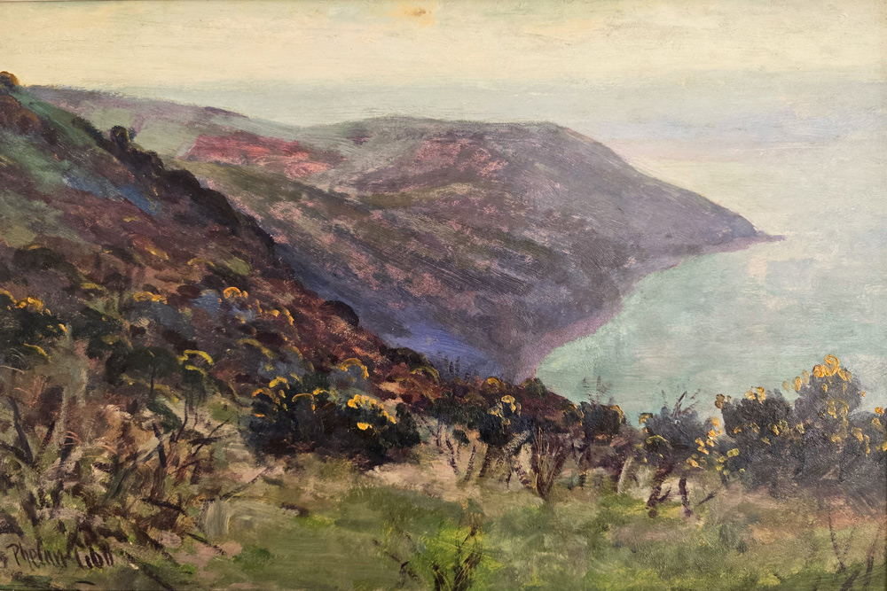 Oil painting by Harry Phelan Gibb of Foreland Point, Countisbury, North Devon.