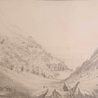 Pencil drawing of Glenthorne, North Devon