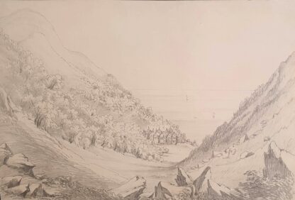 Pencil drawing of Glenthorne, North Devon