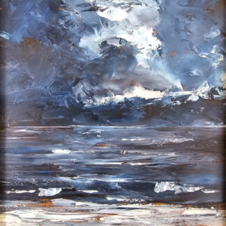 Murray Hammick oil painting of a moonlit sea