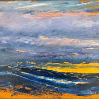 Murray Hammick oil painting titled 'Evening seas'