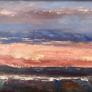 Murray Hammick oil painting depicting a sunset