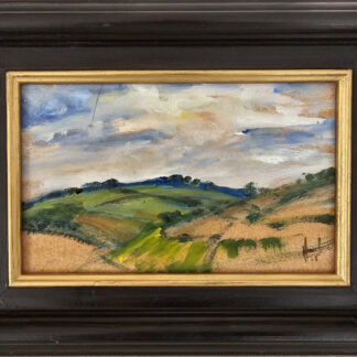 Murray Hammick oil painting depicting rolling hills on Exmoor