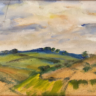 Murray Hammick oil painting depicting rolling hills on Exmoor