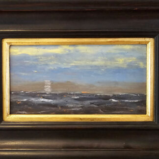 Murray Hammick oil painting of a sailing vessel on the horizon