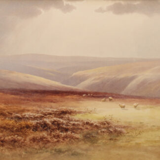 Watercolour by Charles Brittan showing the Doone Valley on Exmoor
