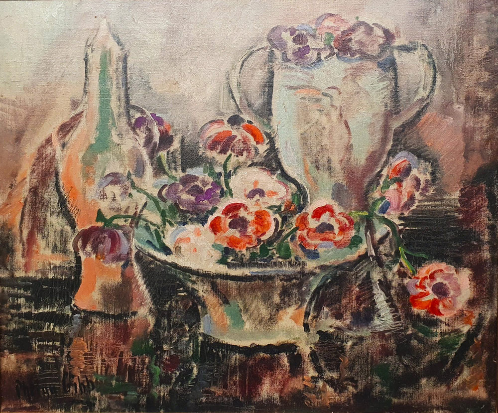 Harry Phelan Gibb (1870-1948) - Still Life with Ceramics and Poppies